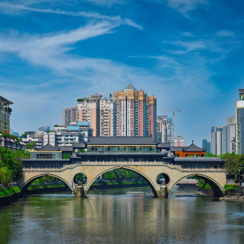 A vibrant city skyline with iconic landmarks and bustling streets, showcasing urban energy and charm