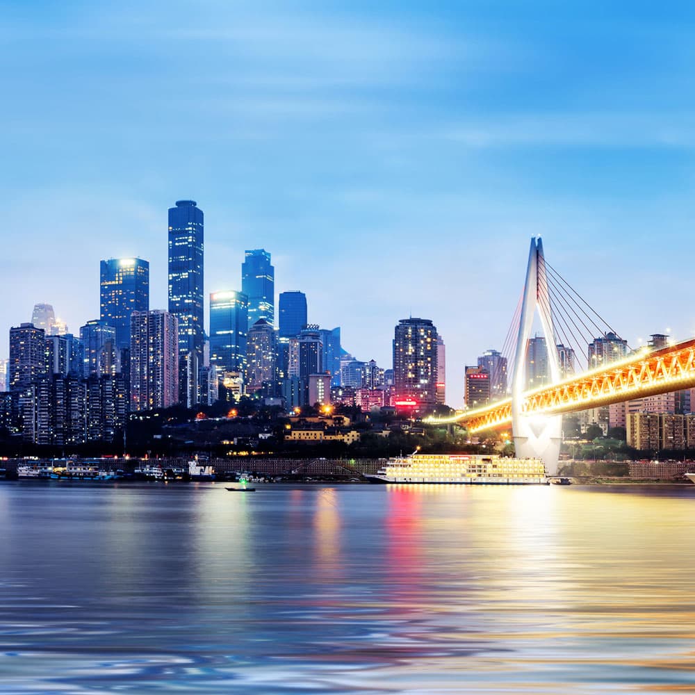 A vibrant city skyline with iconic landmarks and bustling streets, showcasing urban energy and charm